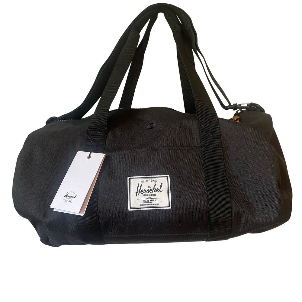Herschel Supply Black Sutton Gym Travel Weekender Duffle Bag NWT Size L